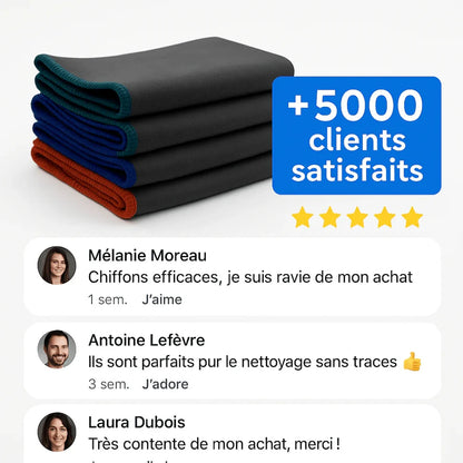 Chiffons de nettoyage en microfiber de qualité supérieure